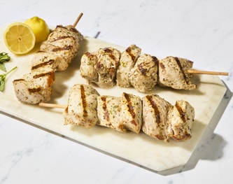 FreshDirect Lemon & Oregano Marinated Pork Skewers, Uncooked